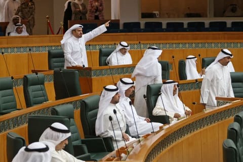 Kuwaiti MPs attend a session in Kuwait City, on April 4, 2023. 
