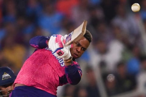 Rajasthan Royals' Shimron Hetmyer.