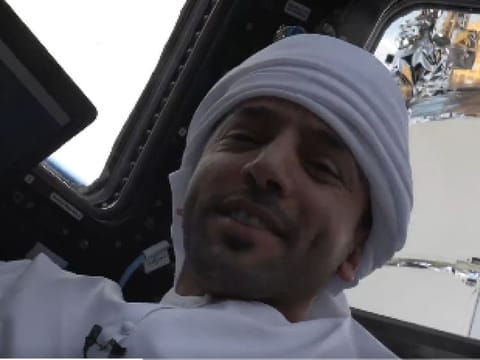 UAE astronaut Sultan Al Neyadi sends out his Eid wishes to the world as he gives a quick tour of the orbital laboratory with a festive song in the background.