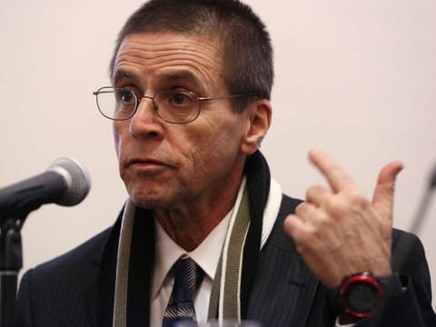 Hassan Diab holds a press conference at Amnesty International Canada in Ottawa, Ontario, on January 17, 2018 following his return to Canada.  