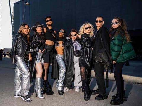 German fans of US musician Beyonce pose at the Friends Arena to watch her first concert of the World Tour named Renaissance, in Solna, north of Stockholm on May 10, 2023.