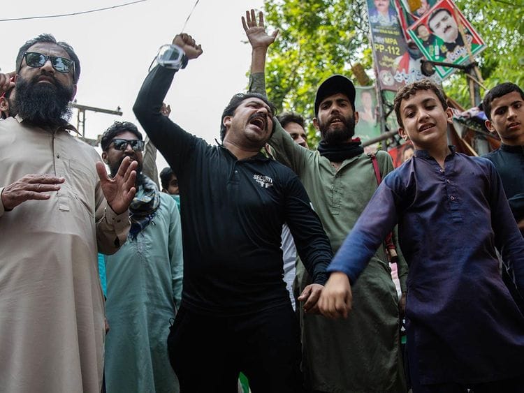 Supporters of Imran Khan, former Pakistan premier, celebrate his release 
