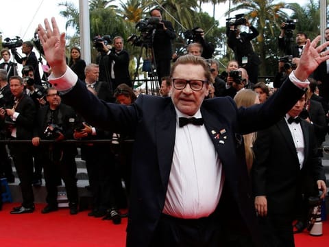 File photo of Austrian actor Helmut Berger as he arrives for the screening of the film "Saint-Laurent" at the 67th edition of the Cannes Film Festival in Cannes, southern France, on May 17, 2014.