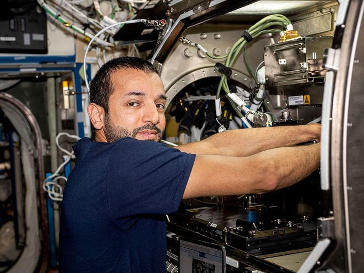Al Neyadi in a file photo onboard the International Space Station