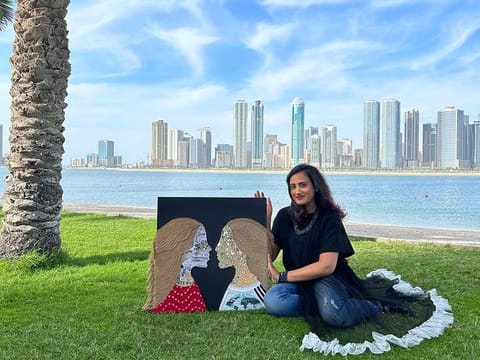 UAE artist and entrepreneur Raisa Mariam Rajan creates a stir at the International Contemporary Art Cannes Biennale 