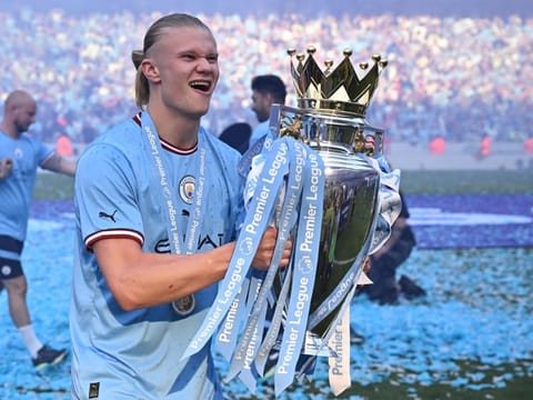 Erling Haaland has become the first man to win both Premier League player and young player of the year awards in the same season.