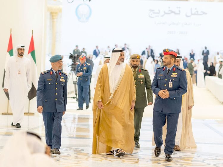 Khaled bin Mohamed bin Zayed attends graduation ceremony of 10th cohort of National Defence Course