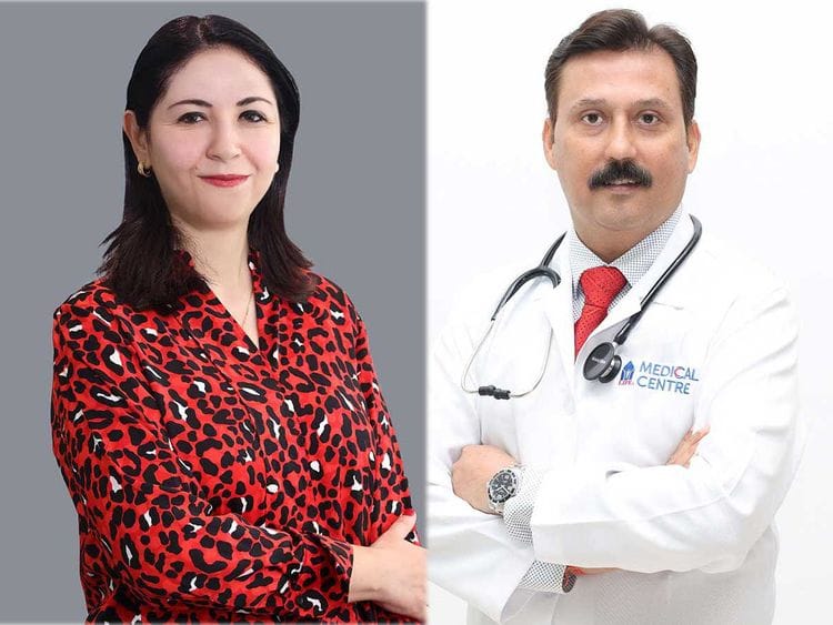 Dr Doaa Elwasly (lef) and Dr Kirty-Mohan-Marya