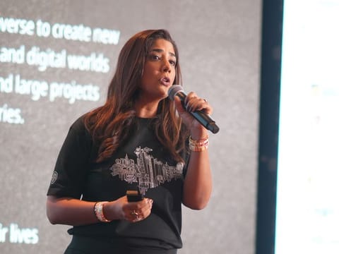 NFT artist Amrita Sethi during an interactive session at Gulf News Edufair 
