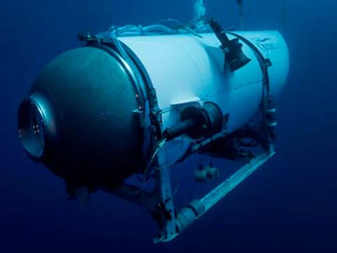 This undated photo provided by OceanGate Expeditions in June 2021 shows the company's Titan submersible. 