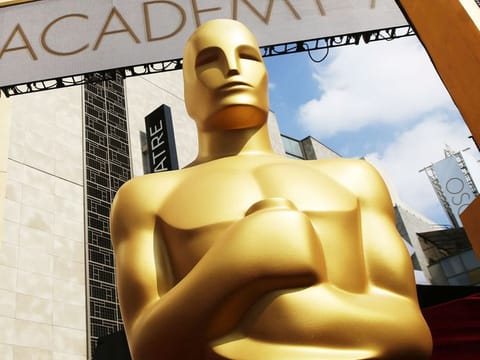 File photo: An Oscar statue appears outside the Dolby Theatre in Los Angeles. 