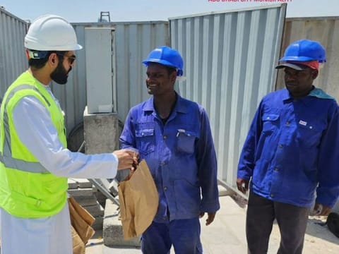 Officials visited 100 construction sites in the capital to spread the joy of the upcoming festival