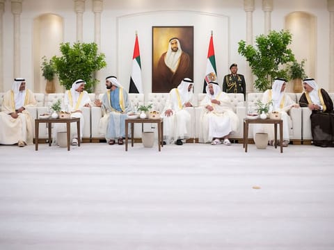 UAE Rulers attend Eid Al Adha reception at Mushrif Palace.