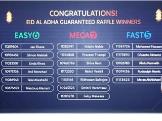 18 families win in Emirates Draw Eid Al Adha raffles