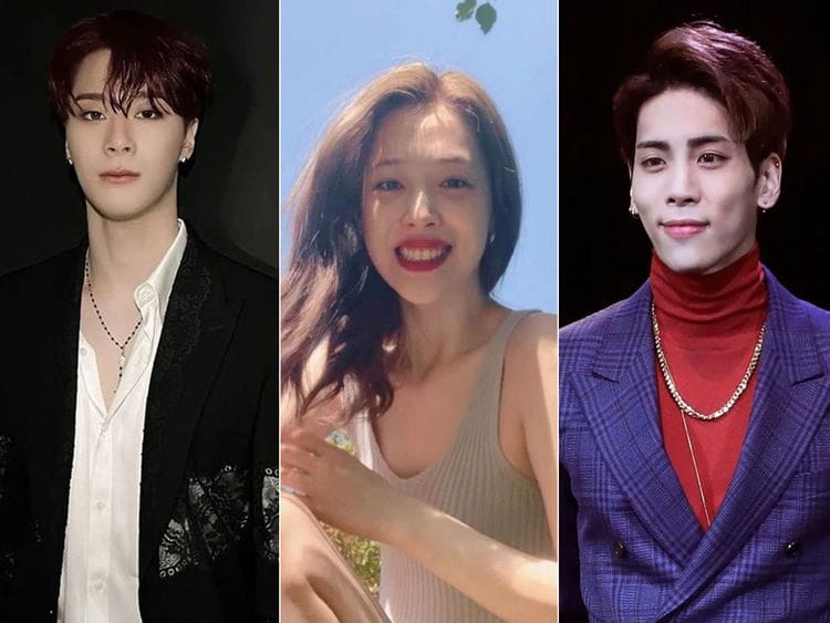 Moonbin, Sulli and Kim Jong-hyun