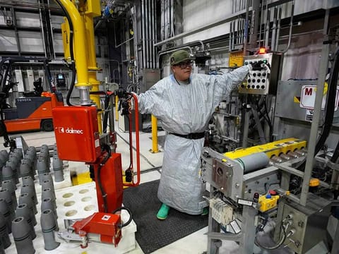 Technicians work to destroy the United States' chemical weapons stockpile at the U.S. Army Pueblo Chemical Depot Thursday, June 8, 2023, in Pueblo, Colorado, US. 
