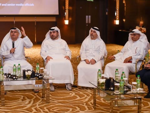 Dr. Abdulrahman Abdulmannan Al Awar, UAE Minister of Human Resources and Emiratisation, meets Editor-in-Chiefs and senior media officials.