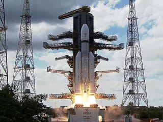Photos: India blasts Chandrayaan-3 lander toward moon's south pole
