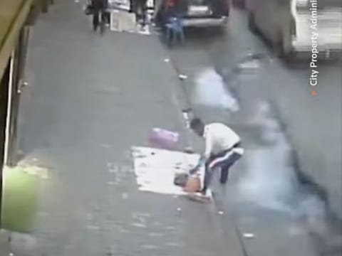 A screengrab from the CCTV video