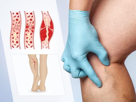 Deep vein thrombosis (DVT) occurs when blood clots form in a deep vein in the leg or the pelvis.