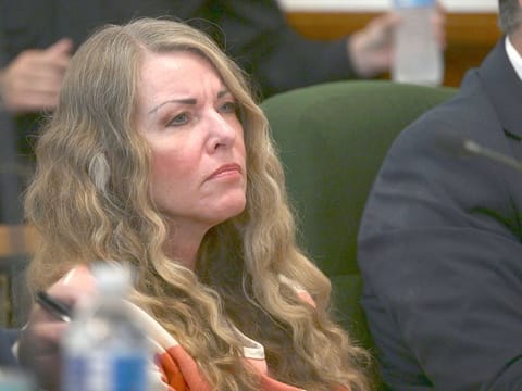 Lori Vallow Daybell sits during her sentencing hearing at the Fremont County Courthouse in St. Anthony, Idaho, on Monday, July 31, 2023. 
