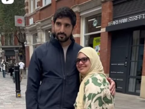  The video shared by Sheikh Hamdan’s close friend Ahmad Jaber Al Harbi, showed the Crown Prince taking a picture with a woman who apparently has Down Syndrome
