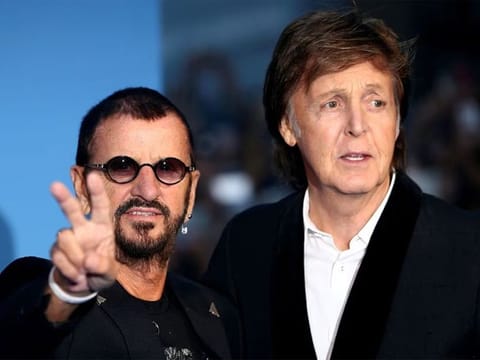 File photo: Former Beatles Ringo Starr (left) and Paul McCartney. 