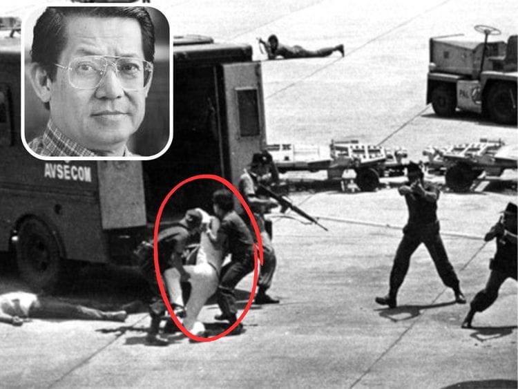 The body of former Philippine Senator Benigno "Ninoy" Aquino Jr