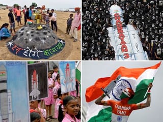 Photos: Prayers, parties, student shows planned in India for Chandrayaan-3 moon landing 