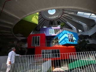 Photos: Late Albanian strongman's museum transformed into tech centre for young 