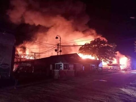 The warehouse and clinic of the Victorias Milling Co., the Philippines' biggest sugar refiner, went up in flames on Sunday, Aug. 27, 2023. 