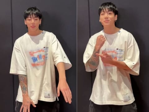 Jungkook posts new Tiktok ‘Seven’ dance challenge.