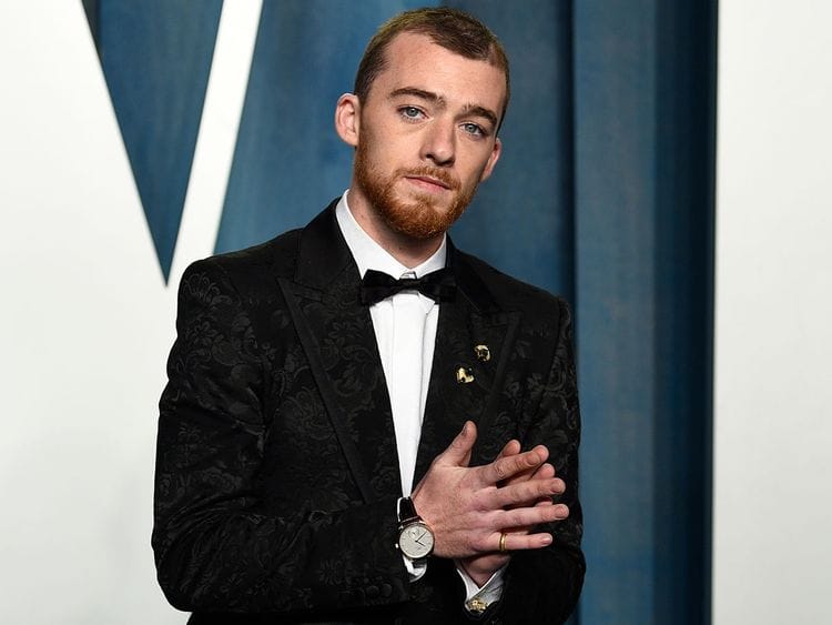  Angus Cloud arrives at the Vanity Fair Oscar Party on March 27, 2022, in Beverly Hills, Calif. 