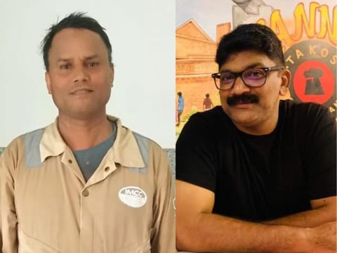 Riyas Parambathkandy (right) and Bimlesh Yadav.