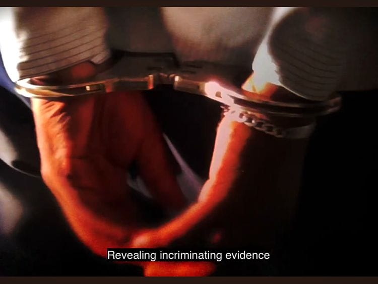 still from dubai police video about operation storm 