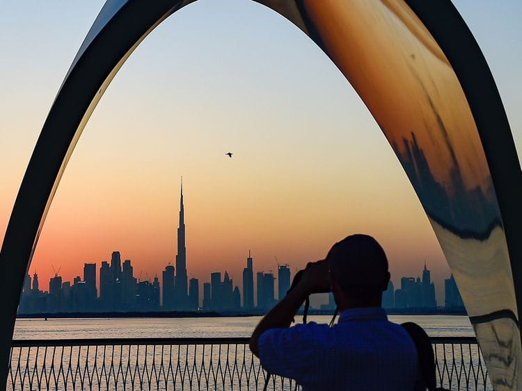 STOCK Dubai skyline