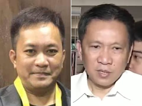SUSPENDED: Combo photo shows Teofilo Guadiz III (right), who was suspended as chairman of the Land Transportation Franchising and Regulatory Board (LTFRB), and whistleblower Jeffrey Tumbado (left), Guadiz's former executive assistant, who exposed the alleged corrupt "ruta (route) for sale" scheme in the agency.