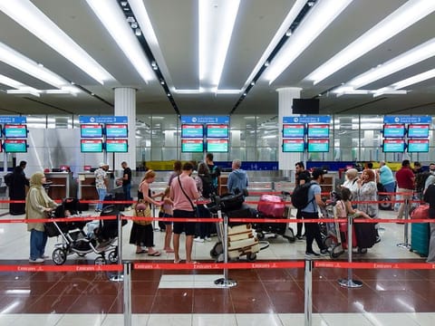 Flights are running in full - peak travel continues to turbocharge Dubai International Airport's passenger traffic. 