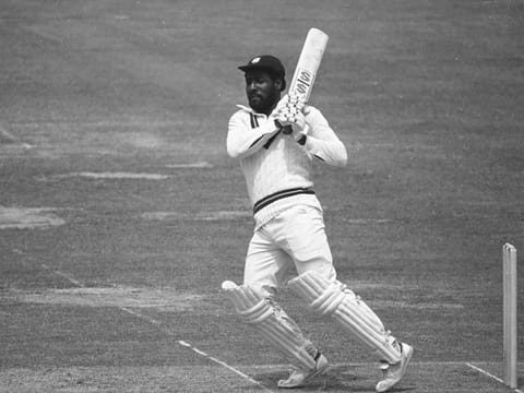 West Indies’ Vivian Richards in action during his innings of 138 runs which helped his team to victory against England in the 1979 Prudential World Cup cricket final at the Lord's, London, on June 23, 1979.  