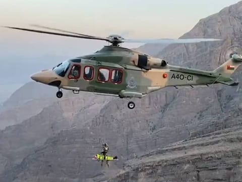 The Emirati woman is being airlifted to a hospital after rescue mission 