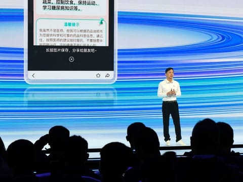 Robin Li, Baidu’s founder and CEO, said during a presentation that ERNIE’s “comprehension, creation, logic, and memory ... are in no way inferior to those of GPT-4”