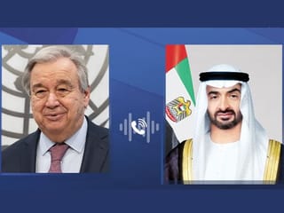 UAE President, UN Secretary-General discuss measures to prevent deterioration of humanitarian conditions in Gaza