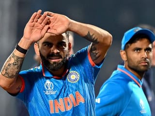 ICC Cricket World Cup 2023: Bollywood actress Anushka Sharma calls Virat Kohli "storm chaser" over his great knock against New Zealand