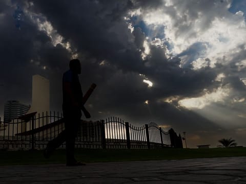 Rain clouds over UAE skies on Thursday morning. 