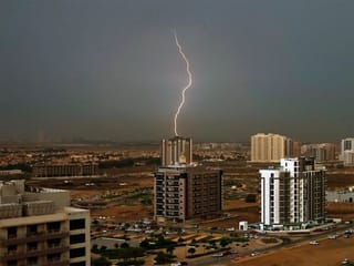 Photos: UAE residents wake up to heavy rains, thunder in Dubai