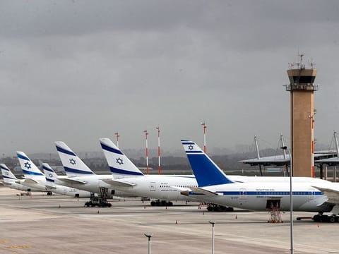 El Al Israel Airlines planes are seen on the tarmac at Ben Gurion International airport in Lod, near Tel Aviv, Israel. 