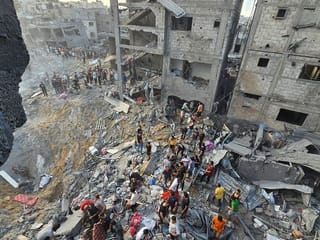 As Israel bombs Gaza, huge blasts kill dozens in Jabaliya refugee camp
