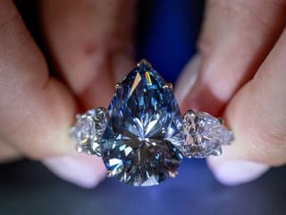 Photos: Vivid blue diamond could sell for $50 million at Christie's auction 