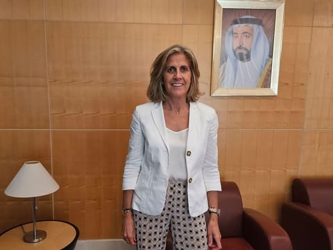 Núria Cabutí, CEO of Penguin Random House Group Editorial, at the Sharjah International Book Fair.