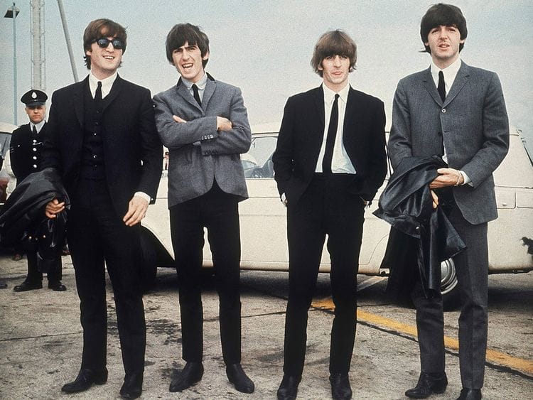 The Beatles, from left, John Lennon, George Harrison, Ringo Starr and Paul McCartney arrive in Liverpool, England on July 10, 1964, for the premiere of their movie "A Hard Day's Night." The final Beatles recording featuring John, Paul, George and Ringo is here. Released Thursday and titled “Now and Then,” the song comes from a batch of unreleased demos written by the late John Lennon in the ’70s. 